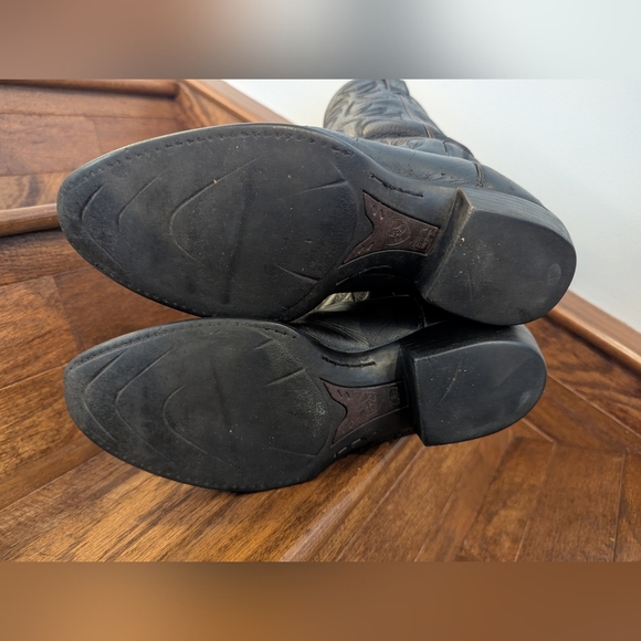 Ariat Heritage R Toe Western Leather  Cowboy Boots Mens 8.5 EE  Woman's 10.5 - Picture 7 of 15